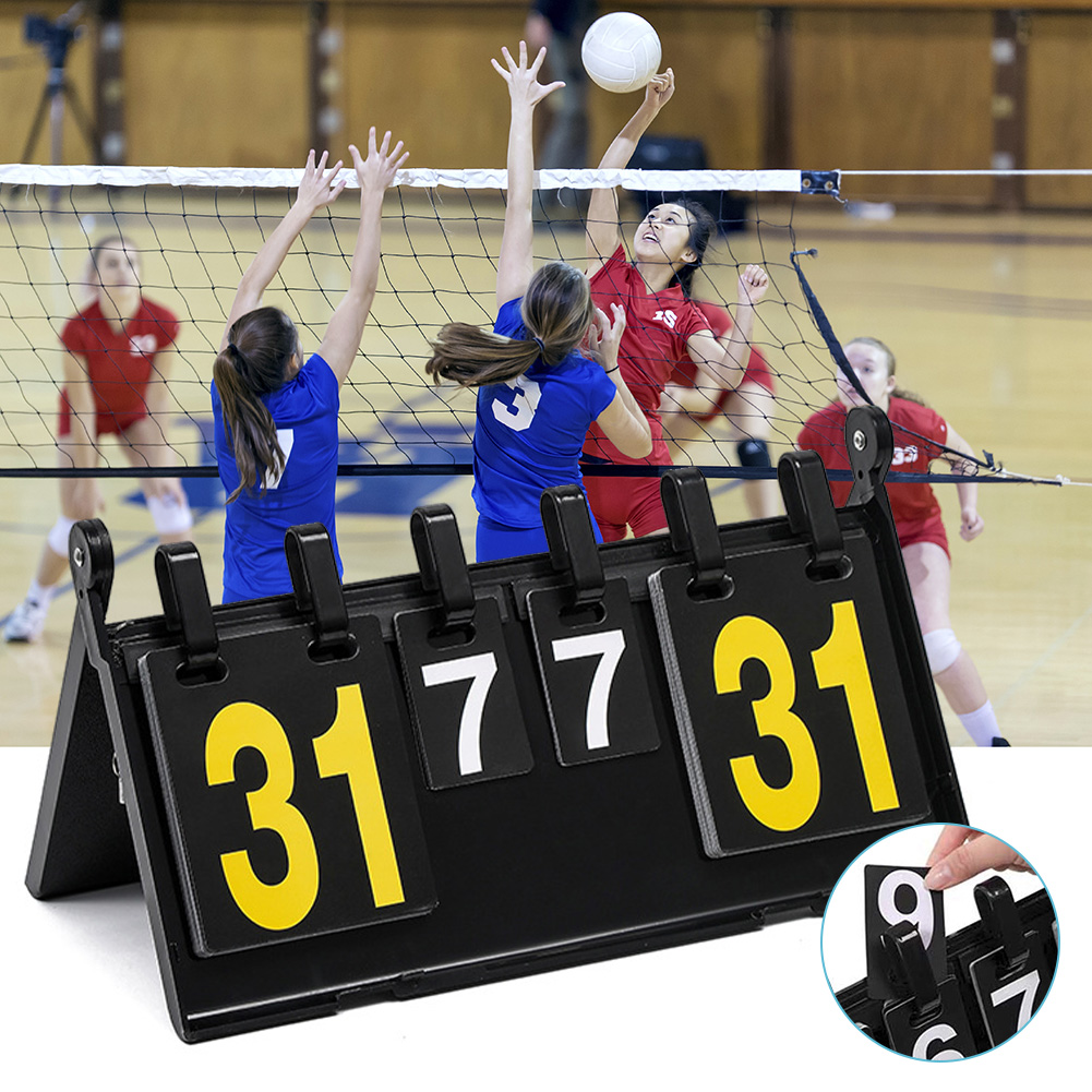 Flip scorekeeper, placar portá - Badminton Score Counter avaliação e preço